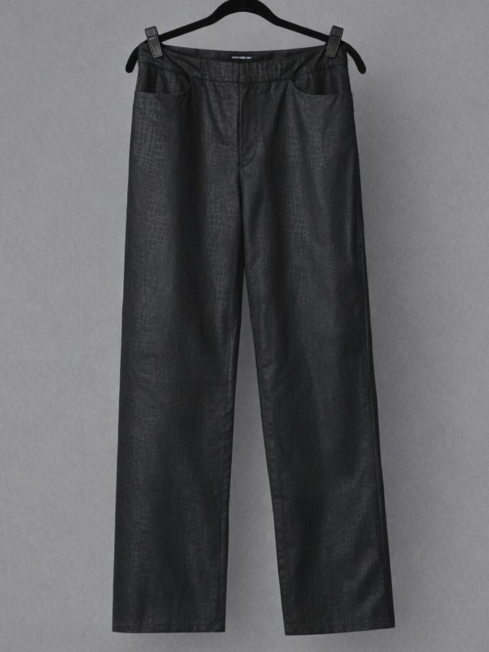 NY & Co “City Stretch” Black Croc‑Embossed Pants - Size 6